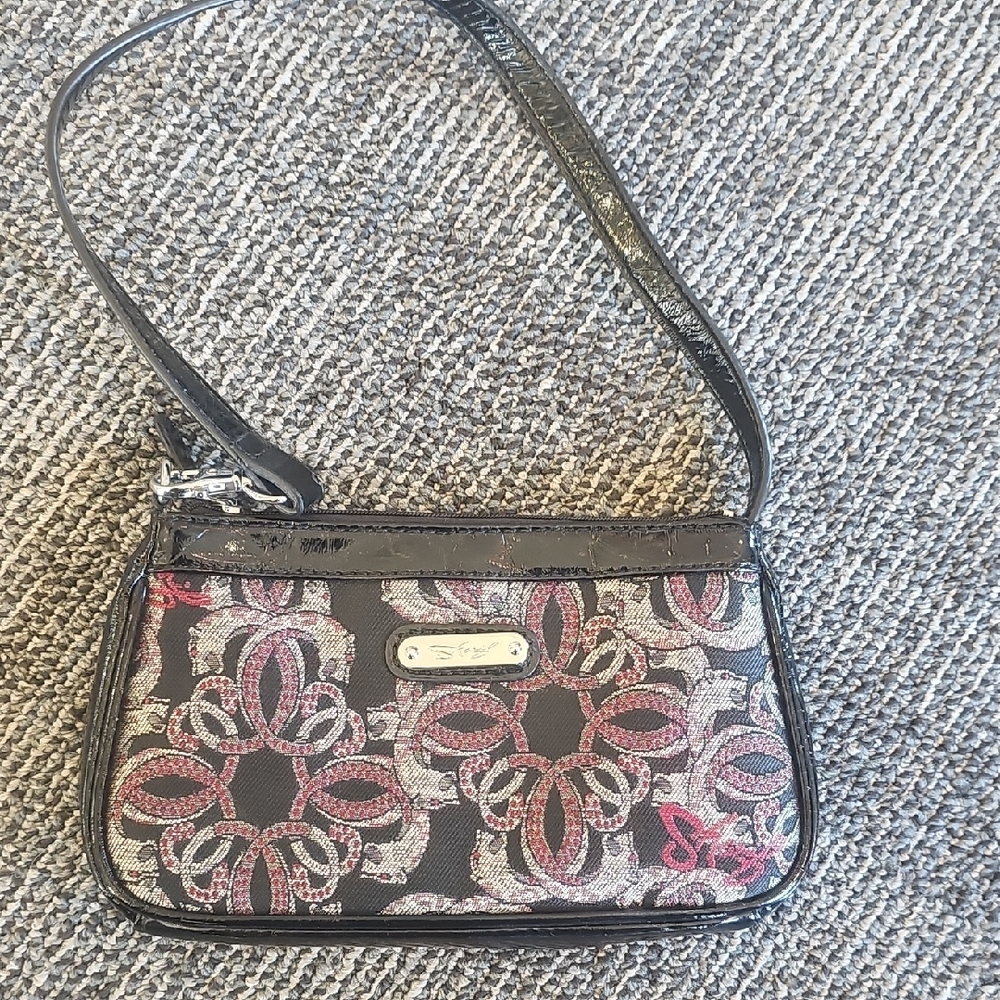 Stylish Black and Pink Patterned Clutch